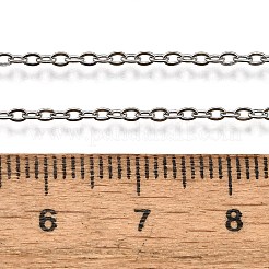 変色しない304ステンレススチールアズキチェーンネックレス  カニカン付き  ステンレス鋼色  19.6インチ（50cm）  1.6mm&nbsp;STAS-T040-PJ204-50