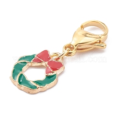 Christmas Theme Alloy Enamel Pendants&nbsp;X-HJEW-JM00427-05