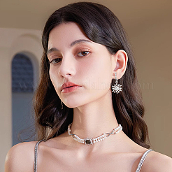 6 Pairs 2 Colors Rack Plating Brass Micro Pave Cubic Zirconia Hoop Earrings Findings&nbsp;KK-BBC0021-75