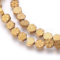 Electroplated Non-magnetic Synthetic Hematite Beads Strands&nbsp;G-P392-G04