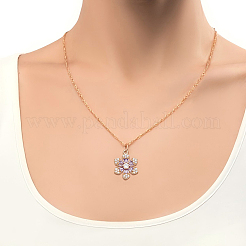 キュービックジルコニアペンダント付き真鍮12色3個  花  ゴールドカラー  ミックスカラー  17.5x13.5x3.5mm  穴：1.2mm  4個/カラー&nbsp;KK-DR0001-57