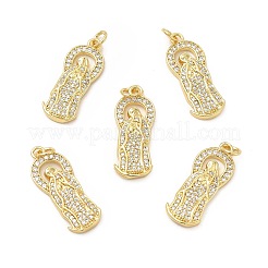 Brass Micro Pave Cubic Zirconia Pendants&nbsp;KK-E068-VB089