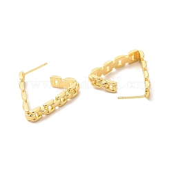 Rack Plating Brass Triangle Stud Earrings for Women&nbsp;EJEW-F308-07G