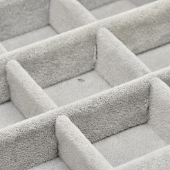 木製の直方体のアクセサリープレゼンテーションボックス  ベルベットで覆われた  12 compertments  ゲインボロ  20x15x3.15cm&nbsp;ODIS-L001-01