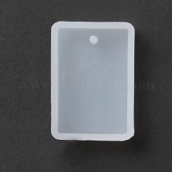 長方形のペンダントシリコーン型  UVレジン用  エポキシ樹脂ジュエリー作り  ホワイト  33x23x7.5mm&nbsp;X-DIY-K047-02