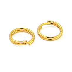 真鍮スプリットリング  ダブルループ丸カン  18KGP本金メッキ  6x1.5mm  内径：5mm  単線：0.5mm&nbsp;KK-N254-40G