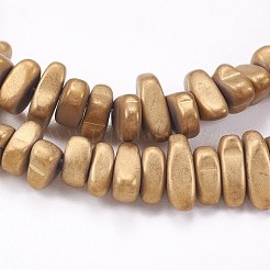 Electroplate Non-magnetic Synthetic Hematite Beads Strands&nbsp;G-P367-H-04