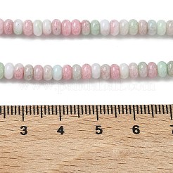 グラデーション染めガラスビーズ連売り  イミテーション翡翠  ロンデル  ミックスカラー  4.5x2.5~3mm  穴：0.7mm  約143個/連  14.76~14.84インチ（37.5~37.7cm）&nbsp;GLAA-C043-01