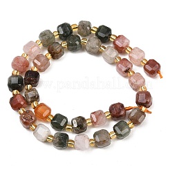 Natural Multicolor Rutilated Quartz Beads Strands&nbsp;G-Z147-A03-03