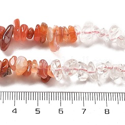 Natural Quartz Crystal & Carnelian Beads Strands&nbsp;G-L610-A29-01