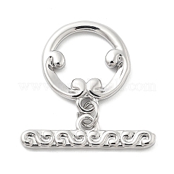 Brass Toggle Clasps&nbsp;KK-L222-011P