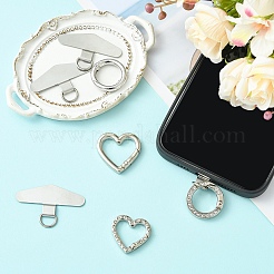 4Pcs 201 Stainless Steel Mobile Phone Lanyard Patch&nbsp;AJEW-YW0003-04