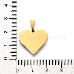 201 ステンレススチール粘土ペンダント  ラインストーン付き  ハート  18KGP本金メッキ  ジェット  18x20x3.5mm  穴：3.5x6.5mm&nbsp;STAS-R166-02A-G