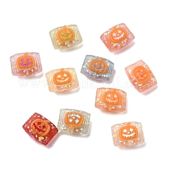 ハロウィーンのフロスト透明樹脂ビーズ  キャンディ  12.5x15.5x8mm  穴：0.8mm&nbsp;RESI-A048-01A
