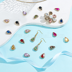 24Pcs 12 Colors Teardrop Sew on Rhinestone&nbsp;DIY-GA0005-17