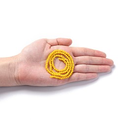 カット加工ロンデルガラスビーズ連売り  ミックスカラー  3.5x2.5~3mm  穴：0.8mm  約125~128個/連  13.7~14.1インチ（35~36cm）&nbsp;GLAA-I033-3mm-M