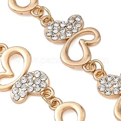 Alloy Crystal Rhinestone Hollow Butterfly Link Chain Bracelet Making&nbsp;AJEW-JB01648