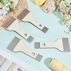 4Pcs Plywood Wooden Yarn Comb&nbsp;TOOL-CY0001-04