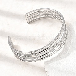 304 Stainless Steel Multi-strand Cuff Bangles for Women&nbsp;SA-CBA82C8-06P