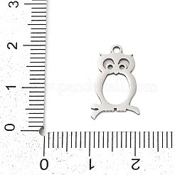 ステンレスペンダント201個  フクロウのチャーム  ステンレス鋼色  17x10.5x1mm  穴：1.4mm&nbsp;STAS-F316-06P-08