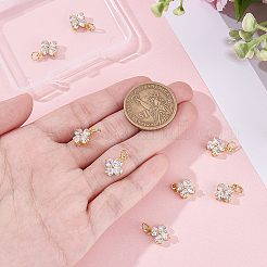 8Pcs Brass Micro Pave Cubic Zirconia Charms&nbsp;KK-BBC0024-12