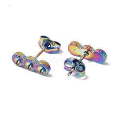 Ion Plating(IP) 304 Stainless Steel Stud Earring Findings&nbsp;STAS-F286-08MC