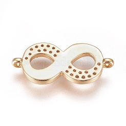 Brass Micro Pave Cubic Zirconia Links&nbsp;BSHE-F012-17A-G