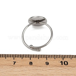 304 Stainless Steel Cuff Ring Components&nbsp;STAS-D372-02P-04