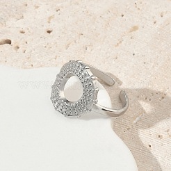 304 Stainless Steel Cuff Open Rings for Women&nbsp;RJEW-L341-04B-P
