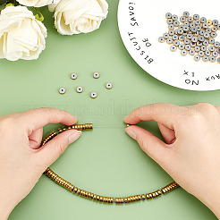 Electroplate Non-magnetic Synthetic Hematite Beads Spacers Strands&nbsp;G-SC0002-24B-G
