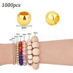 Rack 1000Pcs Plating Brass Beads&nbsp;KK-PH0005-34A-G