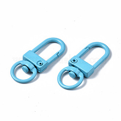 Spray Painted Alloy Swivel Snap Hooks Clasps&nbsp;X-PALLOY-T080-02-NR