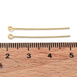 スターリングシルバーアイピン925本  18KGP本金メッキ  24ゲージ  30x2.5x0.5mm  穴：1.4mm&nbsp;STER-M117-04B-G