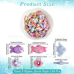 450Pcs 3 Styles Craft Style Acrylic Beads&nbsp;MACR-PA0001-18