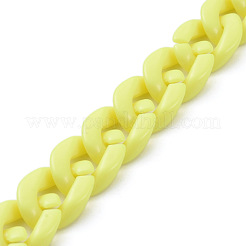 Handmade Opaque Acrylic Curb Chains&nbsp;X-AJEW-JB00662-08