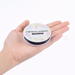 弾性水晶の線  ジュエリービーズコード  ストレッチブレスレット作り用  ブラック  0.8mm  約10.93ヤード（10m）/ロール&nbsp;X-EW-S003-0.8mm-02