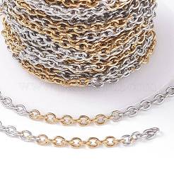 Two Tone 304 Stainless Steel Cable Chains&nbsp;CHS-B001-09-A