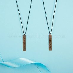 メタルタグ  真鍮タグブランクタグペンダント  長方形  赤銅鉱  41x7x0.3mm  穴：1mm&nbsp;KK-PH0034-36R