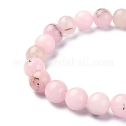 天然の桜ジャスパーのラウンドビーズストレッチブレスレット  内径：2-1/4インチ（5.75cm）  ビーズ：8.5mm&nbsp;BJEW-TA00279