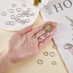 40個 2スタイル 合金ビーズリング アンティーク 揚げ生地ツイストビーズリング ストレートホール サークルビーズリング DIY ブレスレット アクセサリー 材料  銀  13mm&nbsp;JX593A