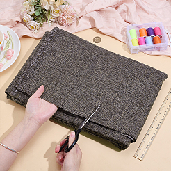 ポリエステル生地  DIYソファアクセサリー  グレー  1480x1mm&nbsp;DIY-WH0723-045B-1
