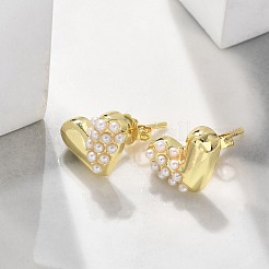Brass Stud Earrings&nbsp;EJEW-F359-11G
