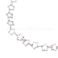 Brass Star Link Chain Bracelets&nbsp;BJEW-JB12643