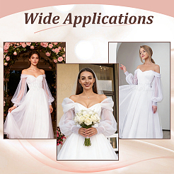 Polyester Detachable Mesh Puff Sleeves&nbsp;AJEW-WH0709-257B