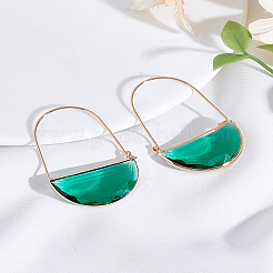 1 Pair Brass Glass Hoop Earrings for Women&nbsp;EJEW-LP0003-53A