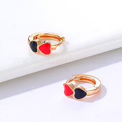 Fashionable Heart Brass Hoop Earrings&nbsp;SE4766