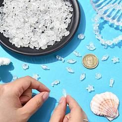 電気メッキオーシャンシリーズアクリルビーズ  ABメッキ  混合図形  透明  9~15x5.5~12x3.5~4.5mm  穴：1.2mm  約106個/20g&nbsp;OACR-CJC0020-02