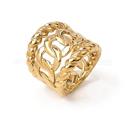 304 Stainless Steel Wide Band Finger Rings&nbsp;SA-CBAB122-05G-01