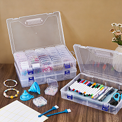 3 Sets Rectangle PP Plastic Organizer Storage Boxes&nbsp;CON-TW0001-02