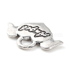 合金のチベット風チャーム  ハート  アンティークシルバー  13x19x2mm  穴：3mm  約471個/500g&nbsp;LS-PALLOY-P293-022AS